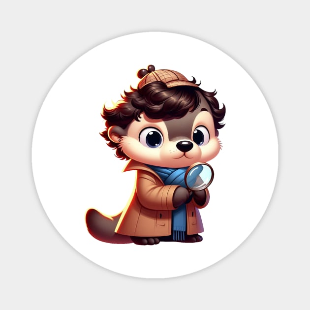 Cute Cumberbatch Sherlock Otter Magnet by Dmytro